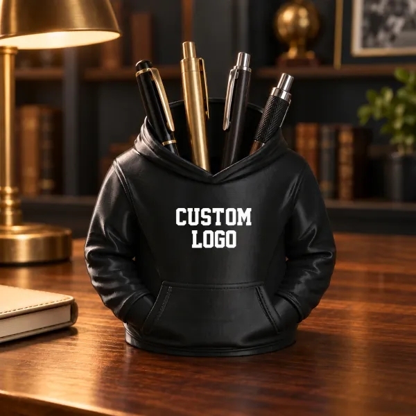 Custom Logo Hoodie Pen Holder 3D Printed Desk Organizer