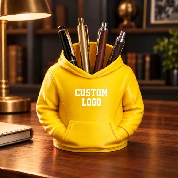 Custom Logo Hoodie Pen Holder 3D Printed Desk Organizer