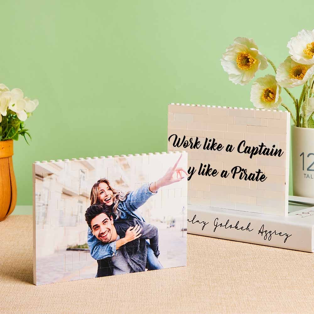 Music Personalized Building Brick Photo Block Frame