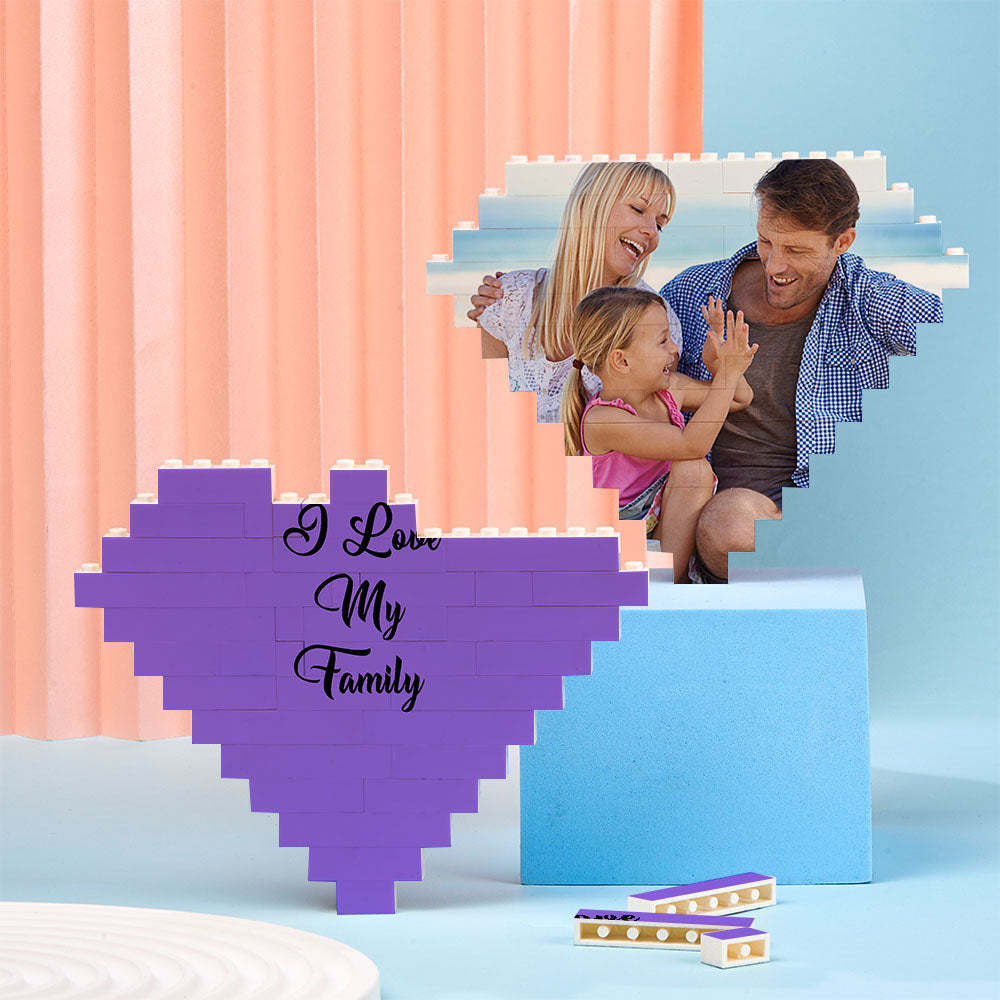 Custom Building Bricks Personalised Photo Block Diamond Shape - 