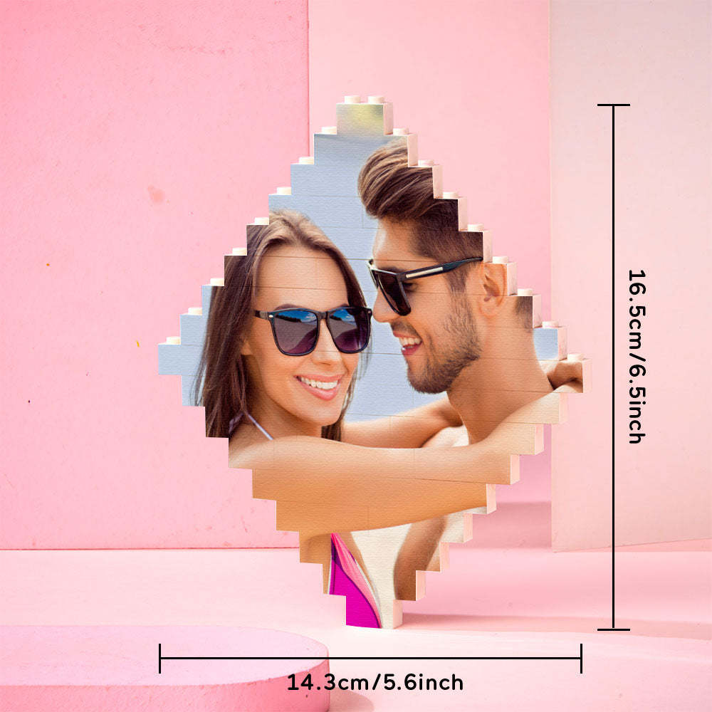 Photo Building Bricks Personalised Block Lozenge Shape - 