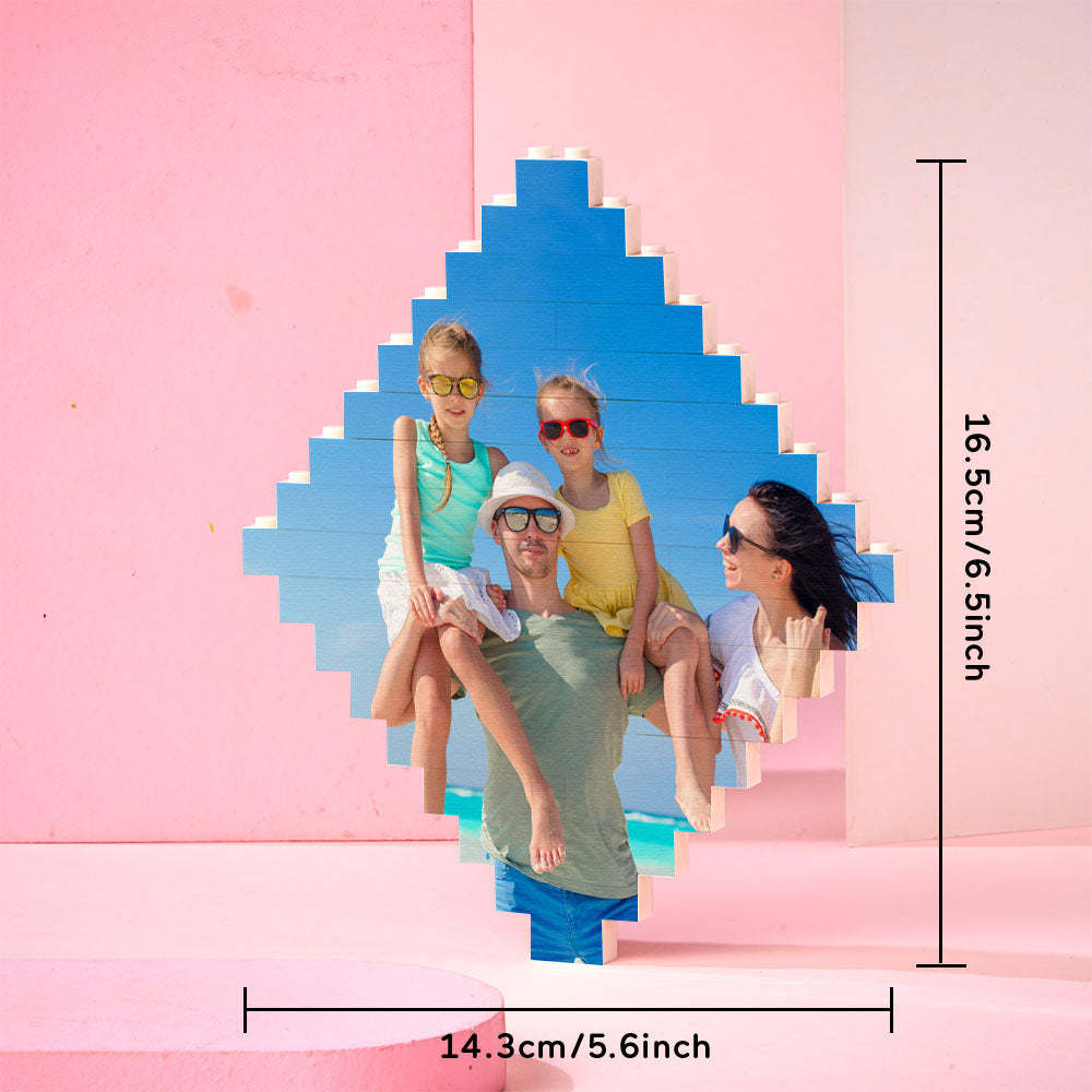 Photo Building Bricks Personalised Block Lozenge Shape - 