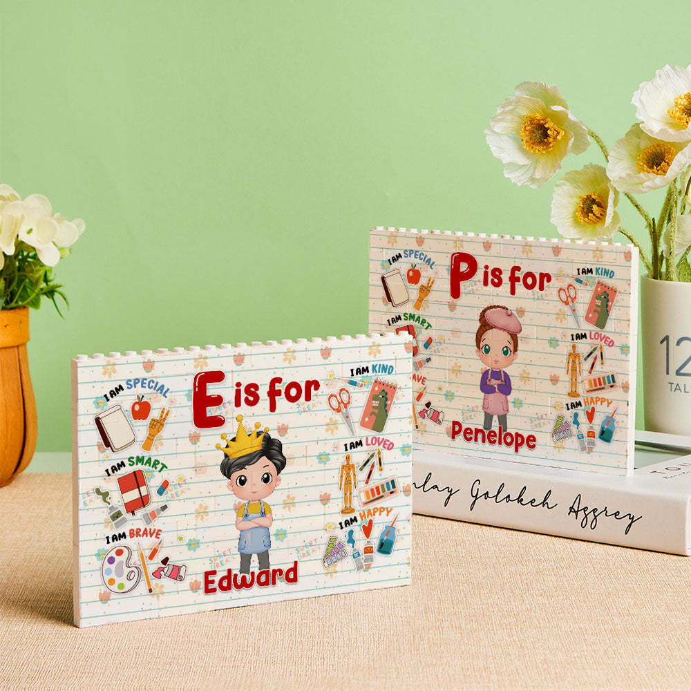 Personalized Horizontal Building Brick My Dream Job Block Birthday Gift For Kids - 