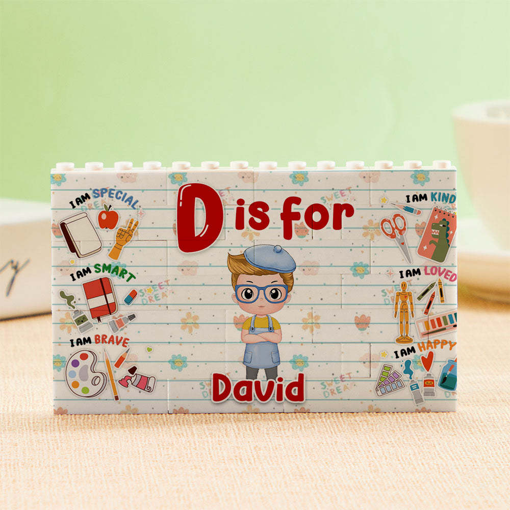Personalized Horizontal Building Brick My Dream Job Block Birthday Gift For Kids - 