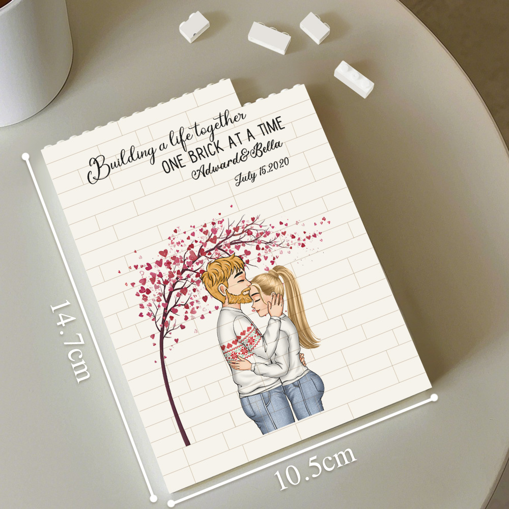 Custom Building A Life Together One Brick At A Time Personalized Building Brick - 