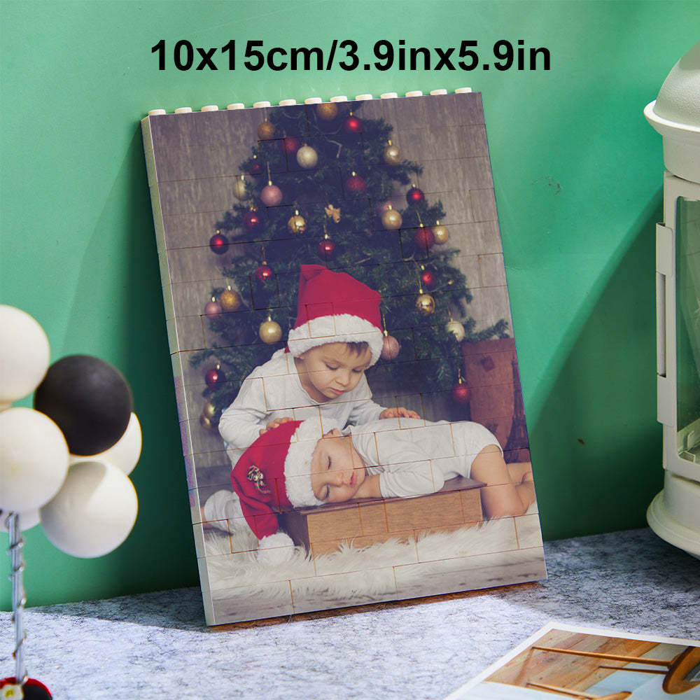 Custom Photo Building Brick Personalized Music Code Block Heart Shaped Photo Block Gifts for Her - 