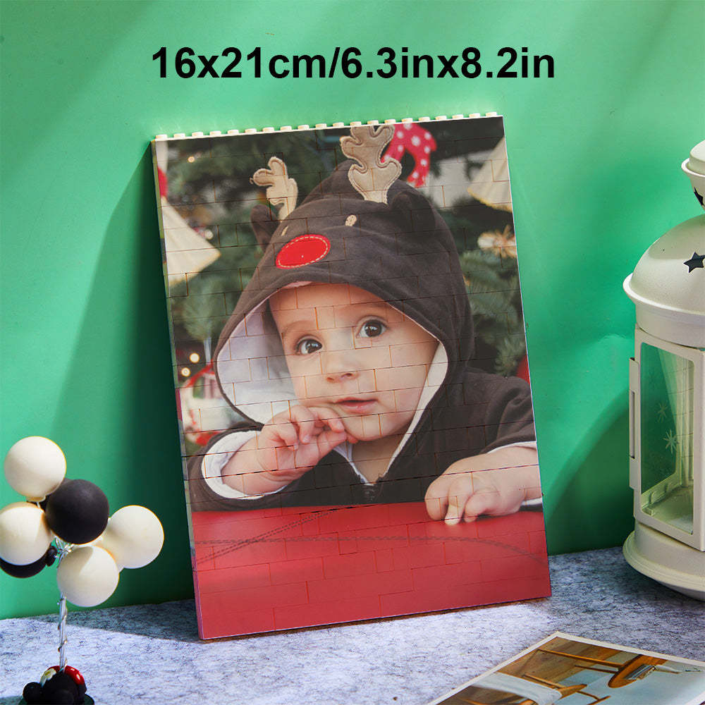 Custom Photo Building Brick Personalized Music Code Block Heart Shaped Photo Block Gifts for Her - 