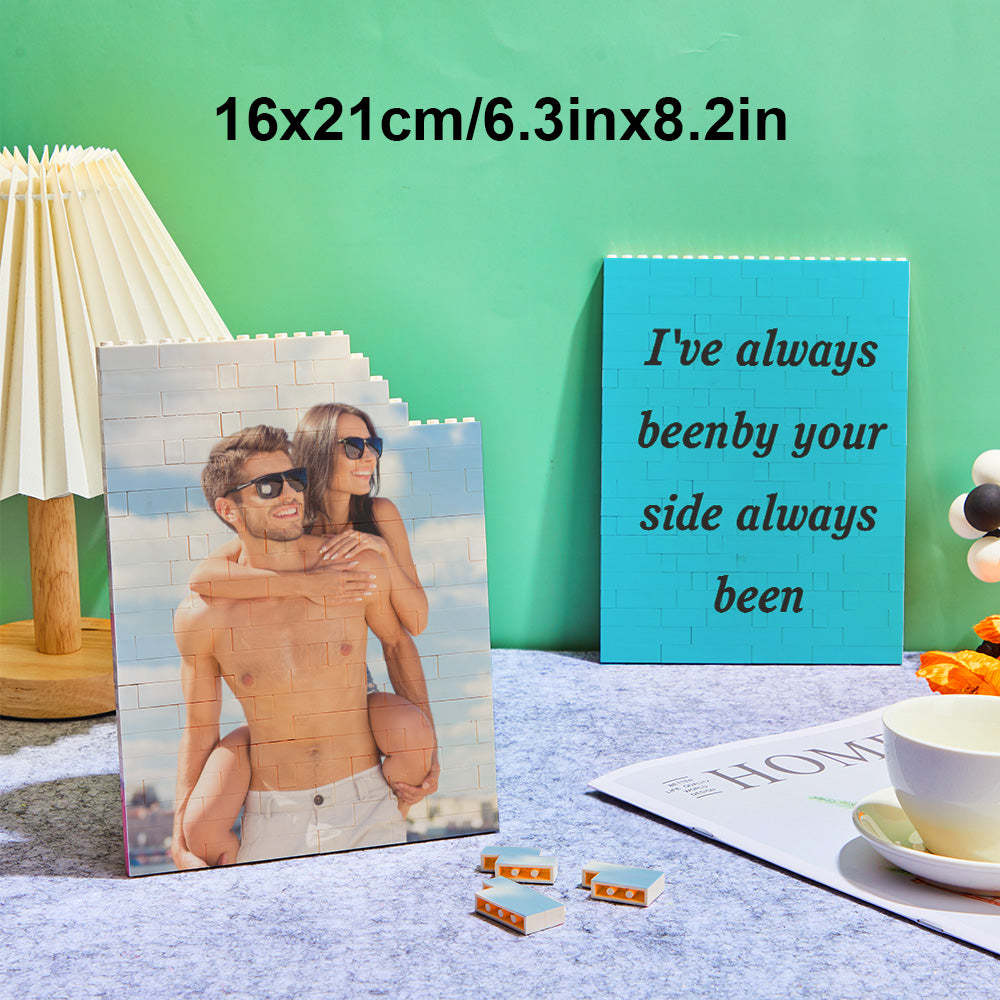 Custom Photo Building Brick Personalized Music Code Block Heart Shaped Photo Block Gifts for Her - 