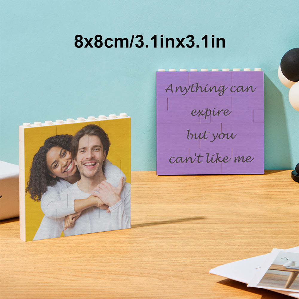 Custom Photo Building Brick Personalized Music Code Block Heart Shaped Photo Block Gifts for Her - 