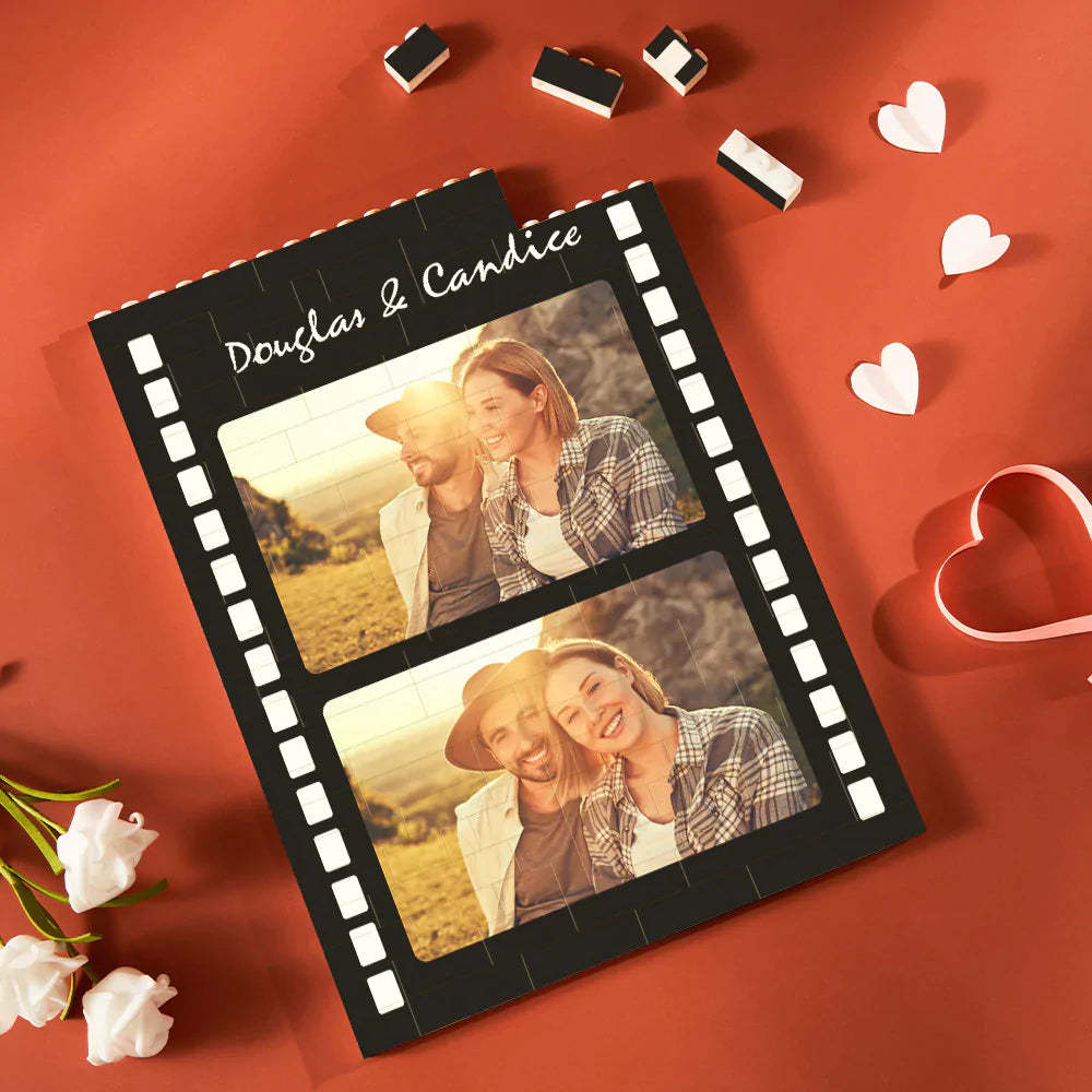 Custom Building Block Puzzle Vertical Building Photo Brick Film Style Valentine Gift - 