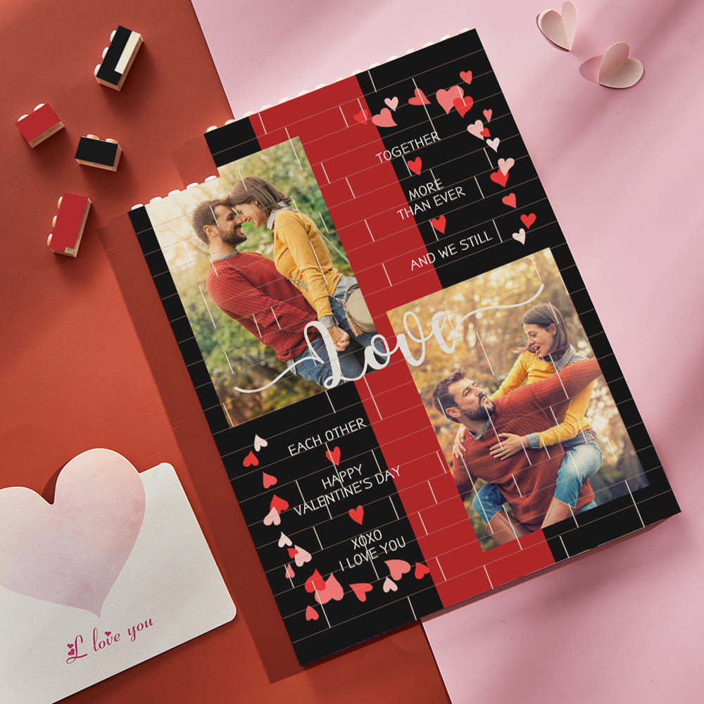 Custom Building Block Puzzle Vertical Building Photo Brick for Lover Happy Valentine's Day - 