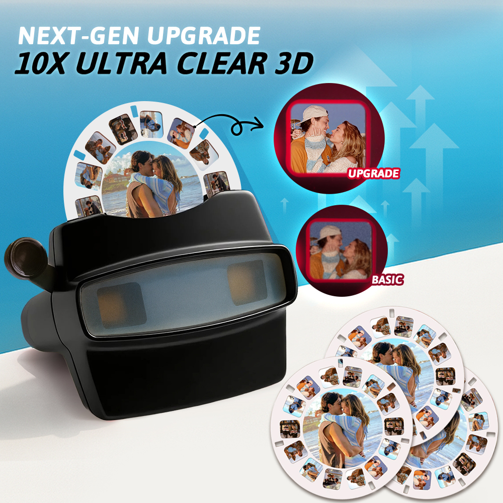 Custom Upgrade 3D Viewfinder and Reel-Personalized Gift with your own photos Text and Photo Viewer Multiple Films Available Valentine's Day Gifts - 