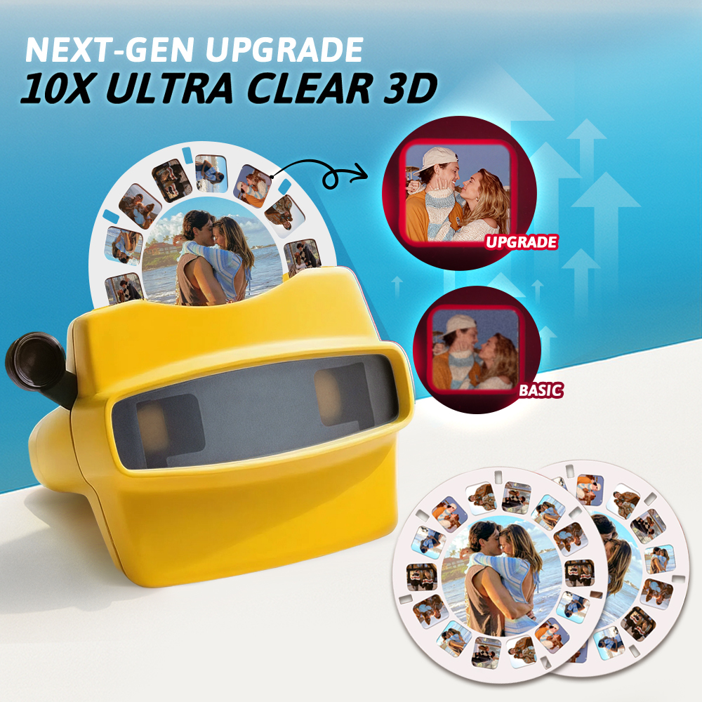 Custom Upgrade 3D Viewfinder and Reel-Personalized Gift with your own photos Text and Photo Viewer Multiple Films Available Valentine's Day Gifts - 