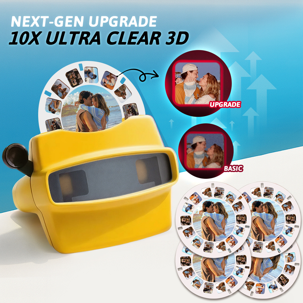 Custom Upgrade 3D Viewfinder and Reel-Personalized Gift with your own photos Text and Photo Viewer Multiple Films Available Valentine's Day Gifts - 