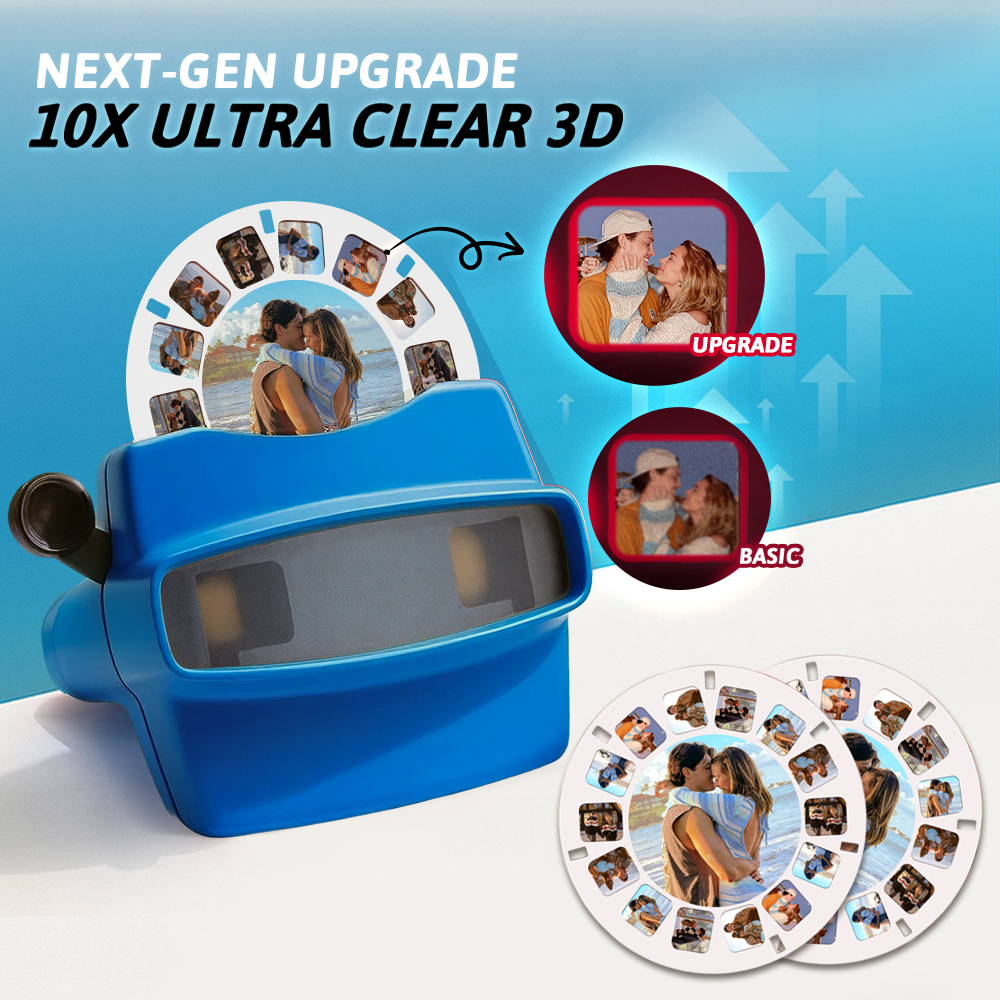 Custom Upgrade 3D Viewfinder and Reel-Personalized Gift with your own photos Text and Photo Viewer Multiple Films Available Valentine's Day Gifts - 