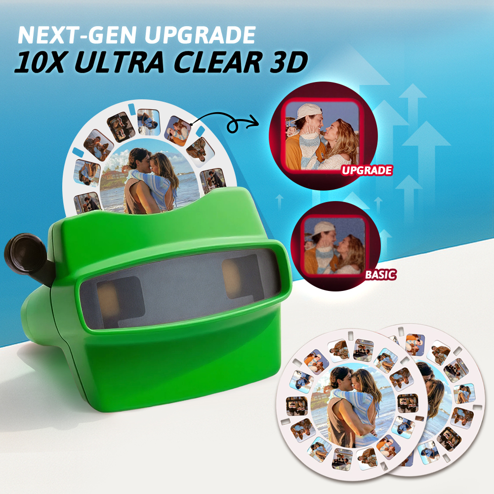 Custom Upgrade 3D Viewfinder and Reel-Personalized Gift with your own photos Text and Photo Viewer Multiple Films Available Valentine's Day Gifts - 