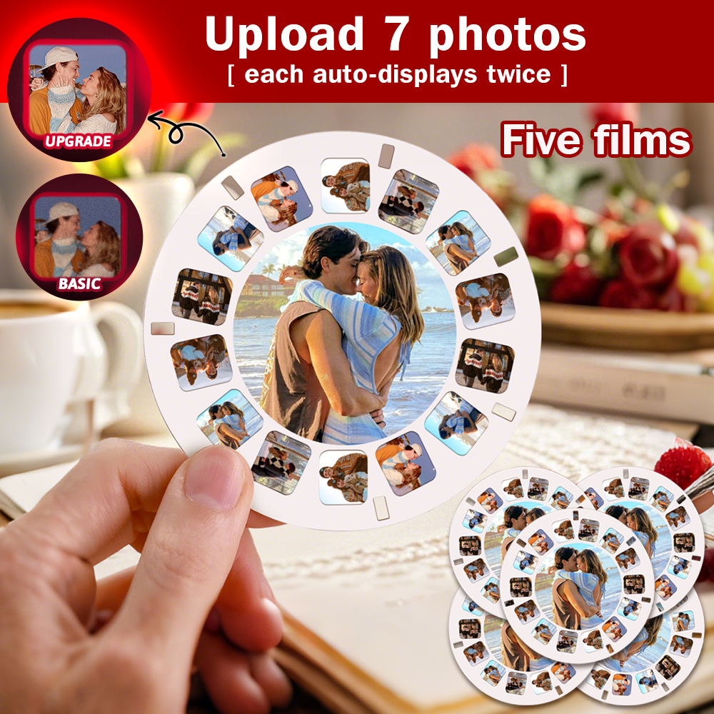 Custom Upgrade 3D Viewfinder and Reel-Personalized Gift with your own photos Text and Photo Viewer Multiple Films Available Valentine's Day Gifts - 
