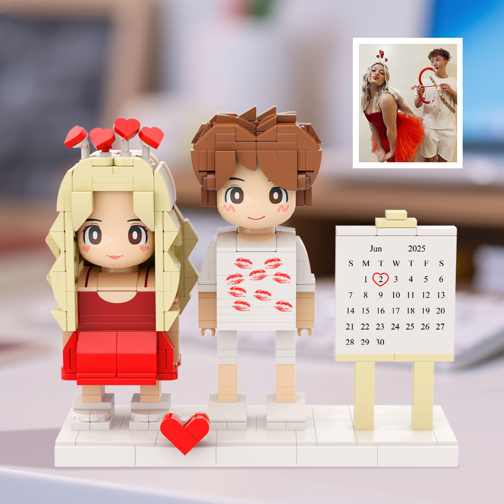 Personalized Calendar Brick Figure Significant Date Marker Gifts for Couples