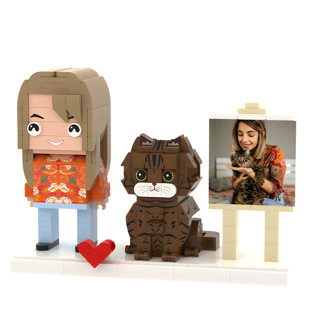 Full Body Customizable Brick Figures Persaonalized Brick Figures with Pet