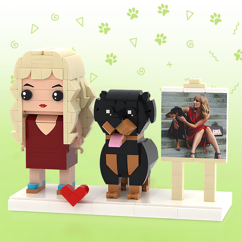 Full Body Customizable Brick Figures Persaonalized Brick Figures with Pet