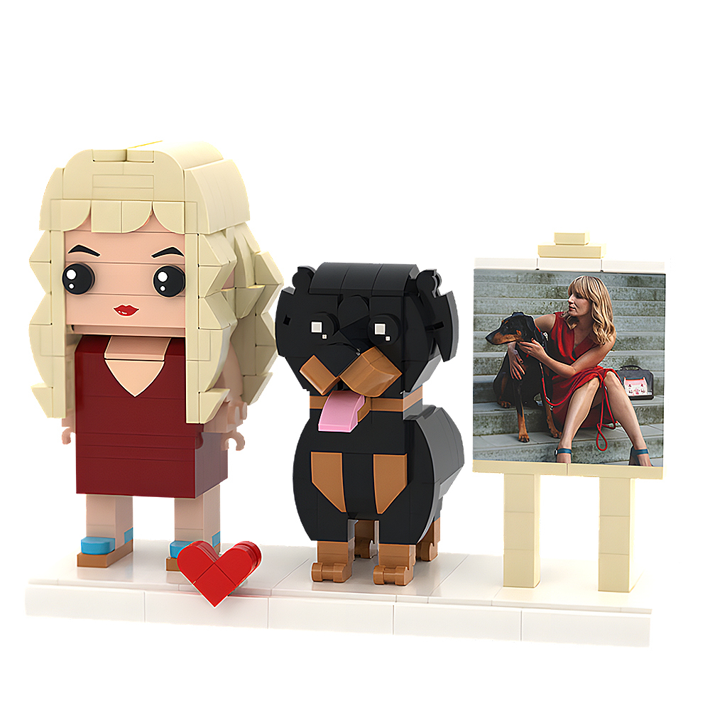 Full Body Customizable Brick Figures Persaonalized Brick Figures with Pet