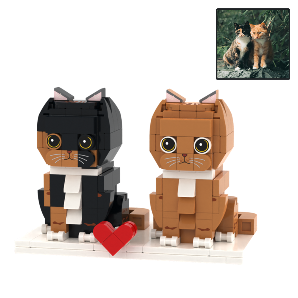 Persaonalized Cat Dog Full Body Brick Figures Pet Family Gift