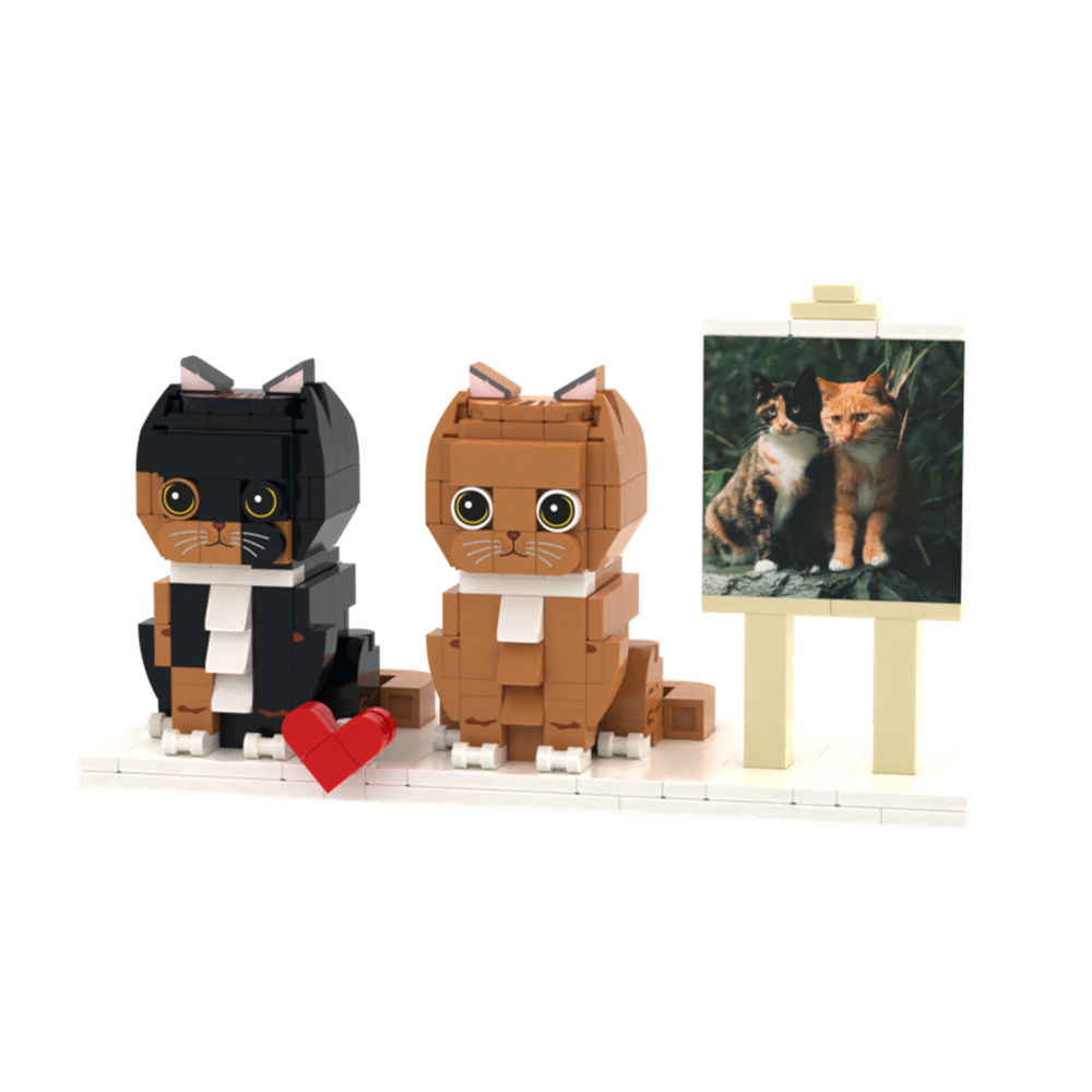 Persaonalized Cat Dog Full Body Brick Figures Pet Family Gift