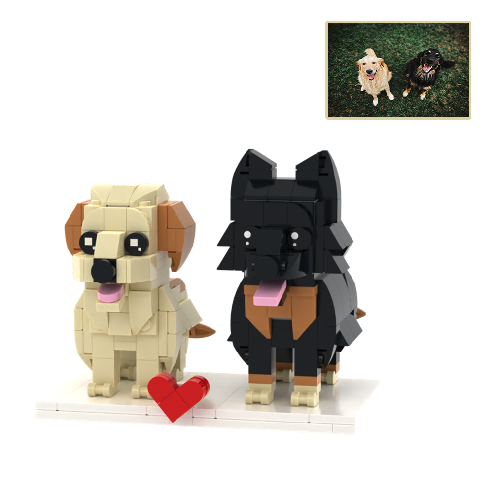 Persaonalized Cat Dog Full Body Brick Figures Pet Family Gift