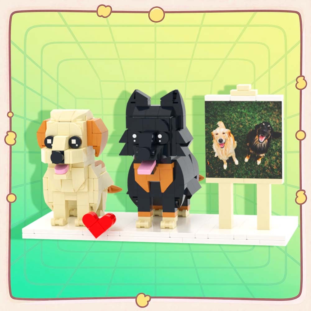 Persaonalized Cat Dog Full Body Brick Figures Pet Family Gift