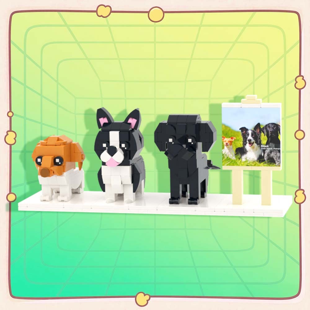 Persaonalized Cat Dog Full Body Brick Figures Pet Family Gift