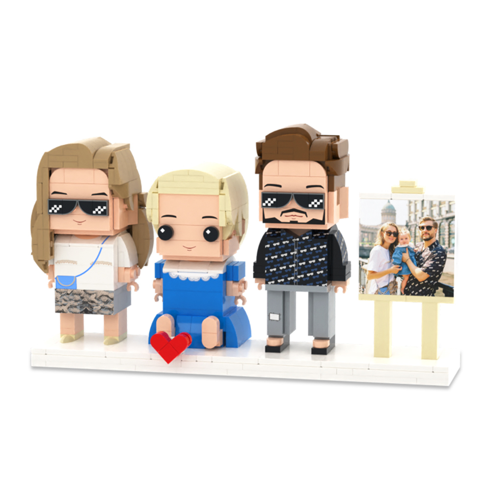 Custom Full Body Brick Figures Personalized Sitting Brick Figures Universal Interlocking Plastic Toy Christmas Gift Ideas For You Loved One