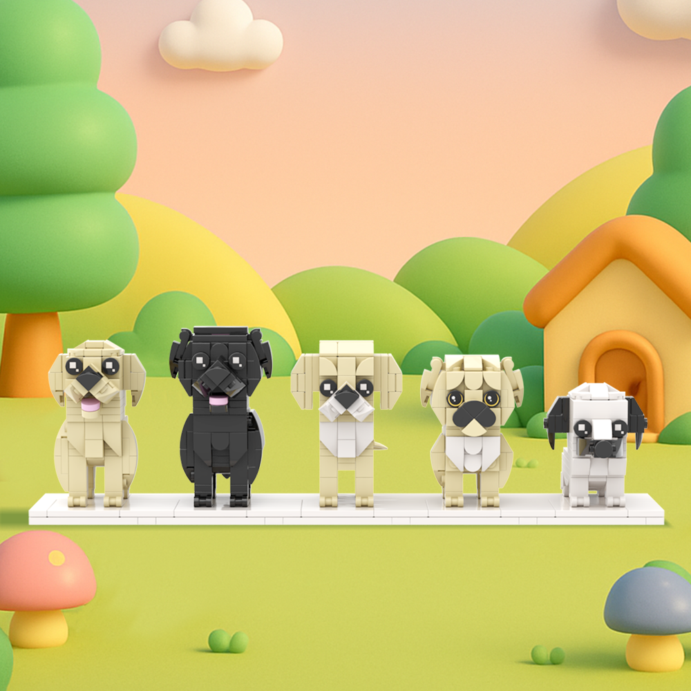 Persaonalized Cat Dog Full Body Brick Figures Pet Family Gift