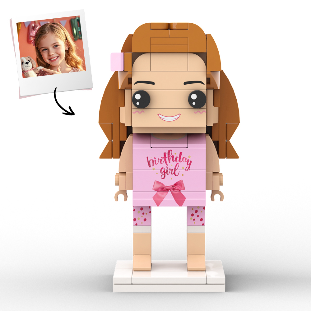 Customized Head 1 Person Birthday Brick Figures Small Particle Block Toy Gift For Birthday