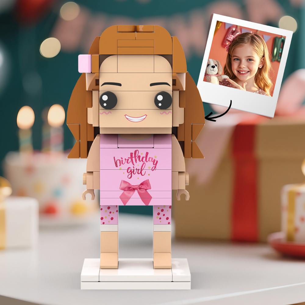 Customized Head 1 Person Birthday Brick Figures Small Particle Block Toy Gift For Birthday