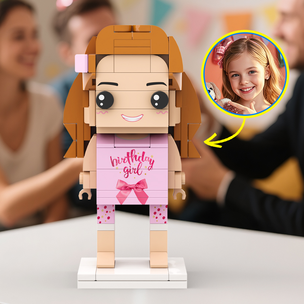 Customized Head 1 Person Birthday Brick Figures Small Particle Block Toy Gift For Birthday