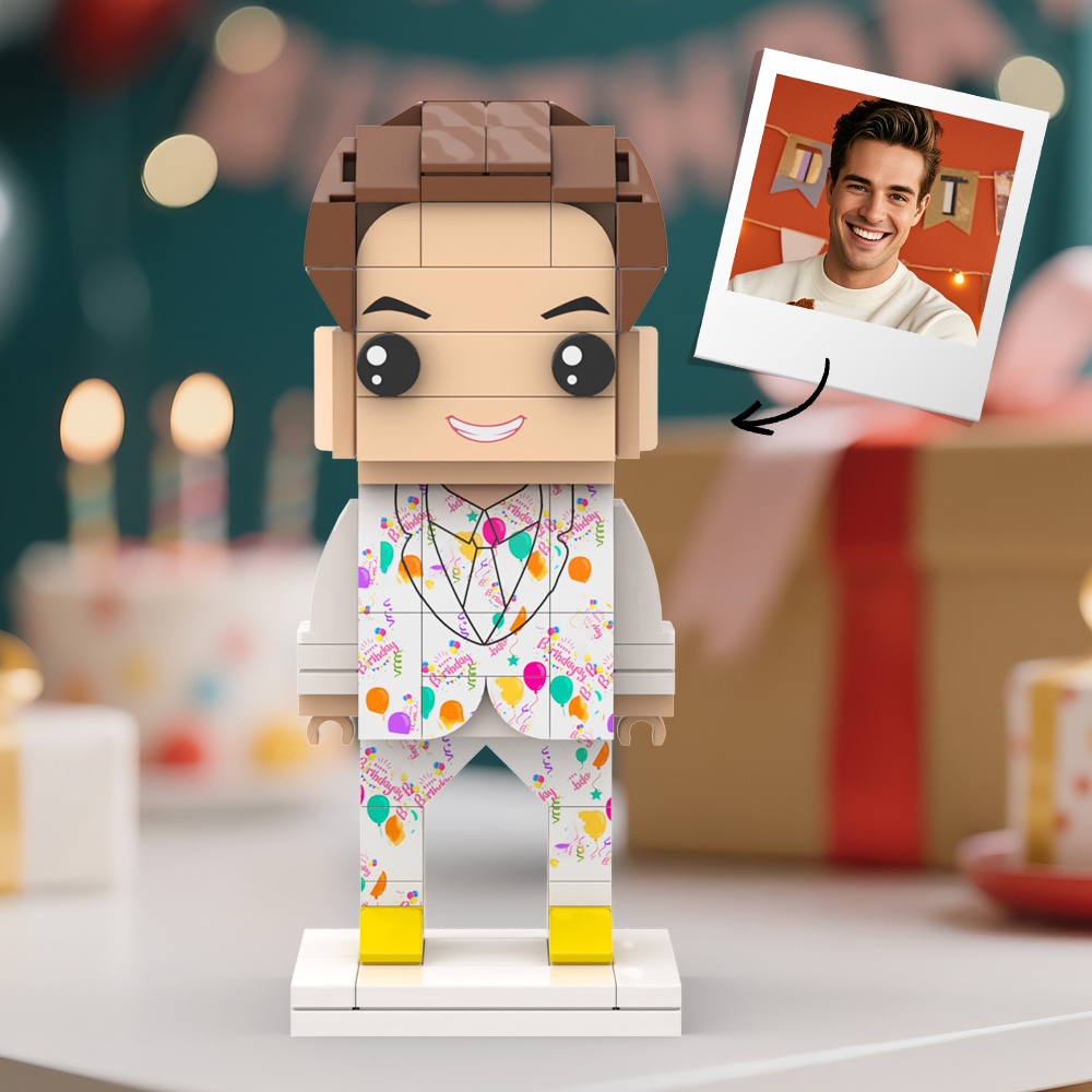 Customized Head 1 Person Birthday Brick Figures Small Particle Block Toy Gift For Birthday
