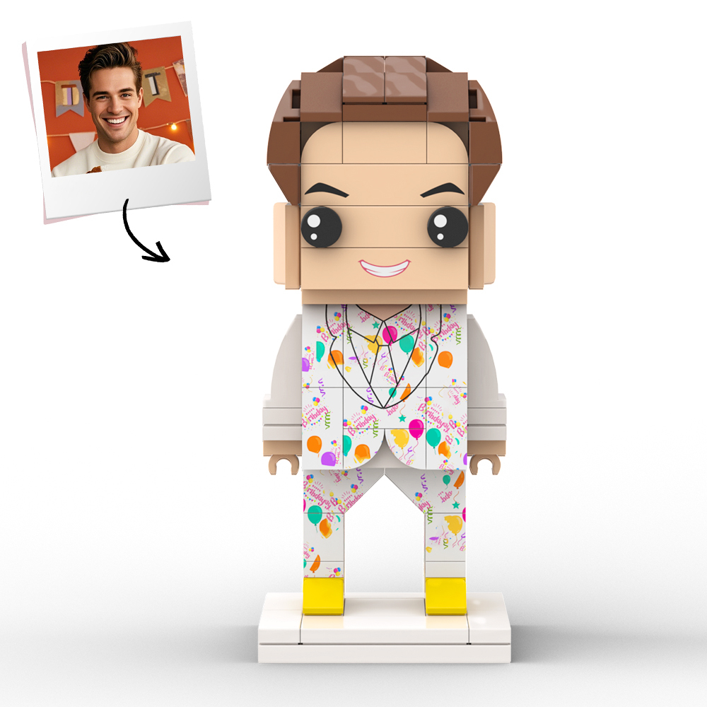 Customized Head 1 Person Birthday Brick Figures Small Particle Block Toy Gift For Birthday