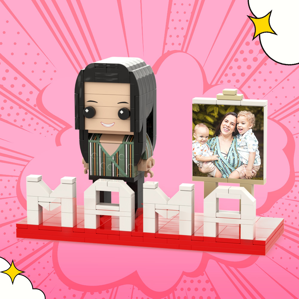 Custom Brick Figures for Mother's Day Gift With LOVE Full Body Customizable 1 People