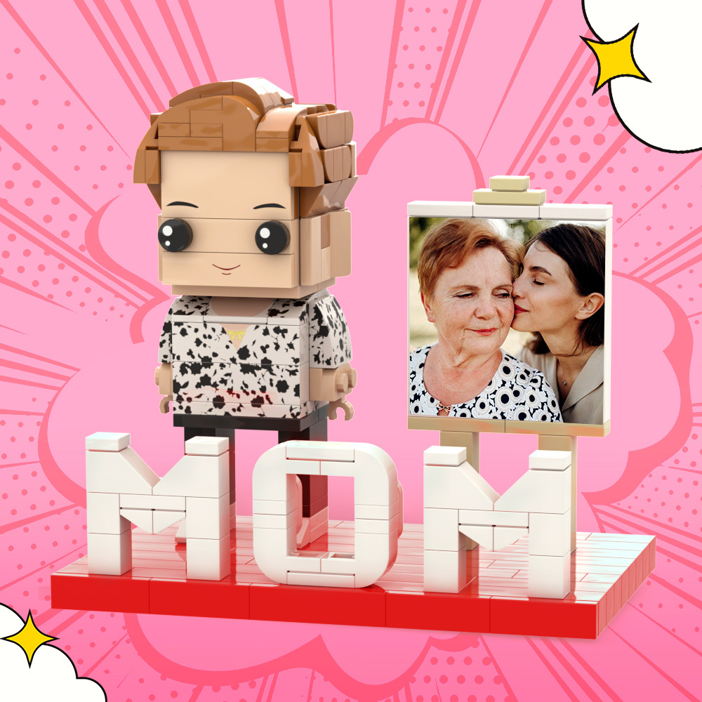 Custom Brick Figures for Mother's Day Gift With LOVE Full Body Customizable 1 People
