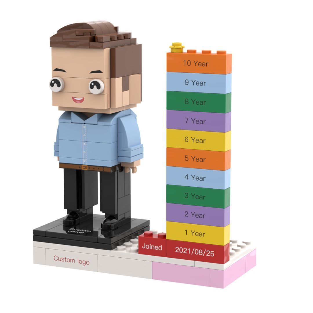 Anniversary Gift for Employment Custom Brick Figures Perfect Gift For Him/Her