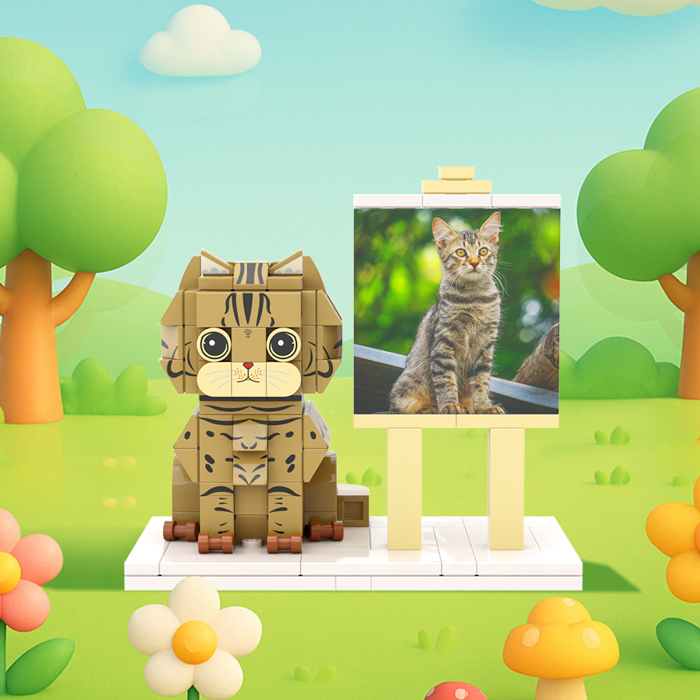 Persaonalized Cat Dog Full Body Brick Figures Pet Family Gift