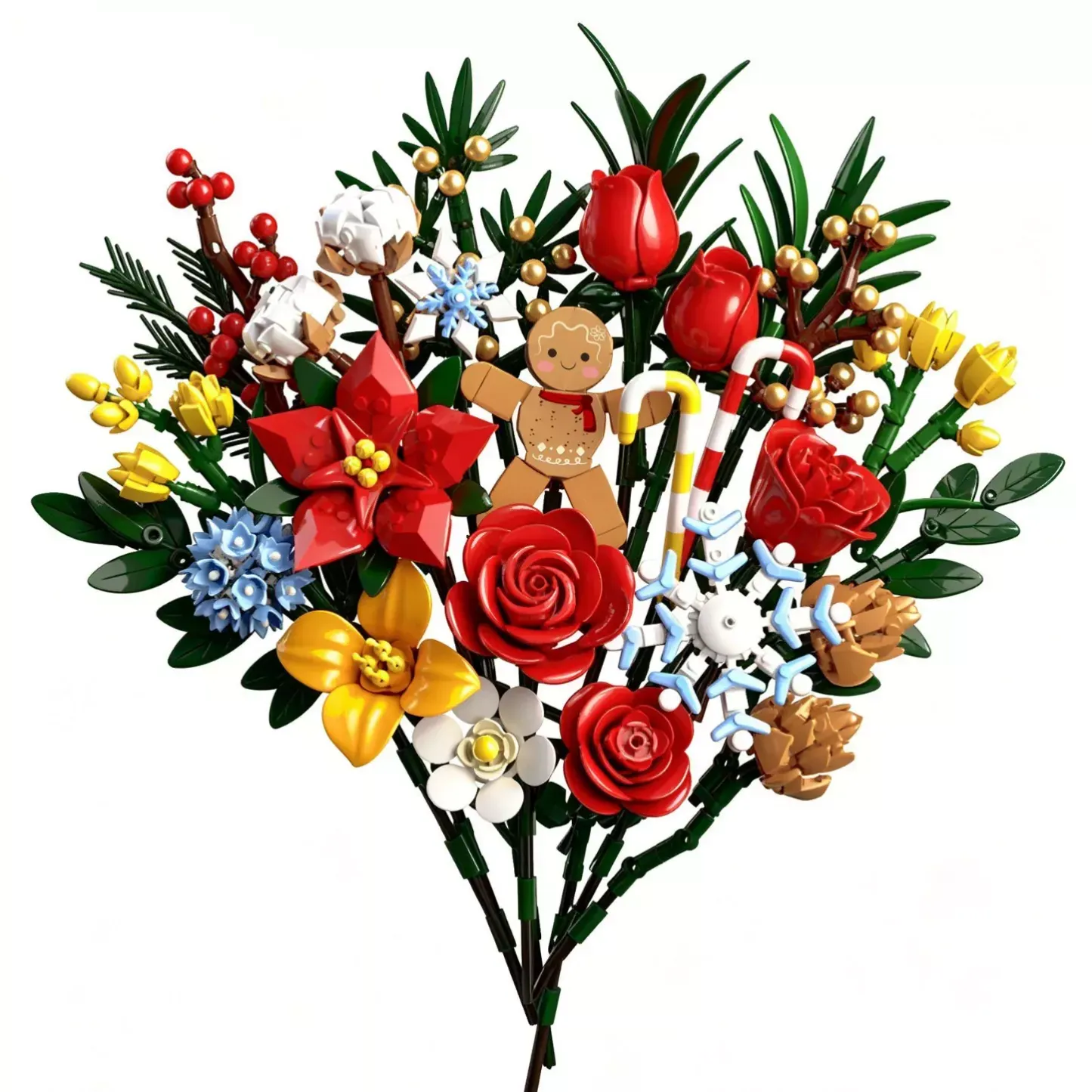 Christmas Countdown Building Block Blind Box Flower Bouquet