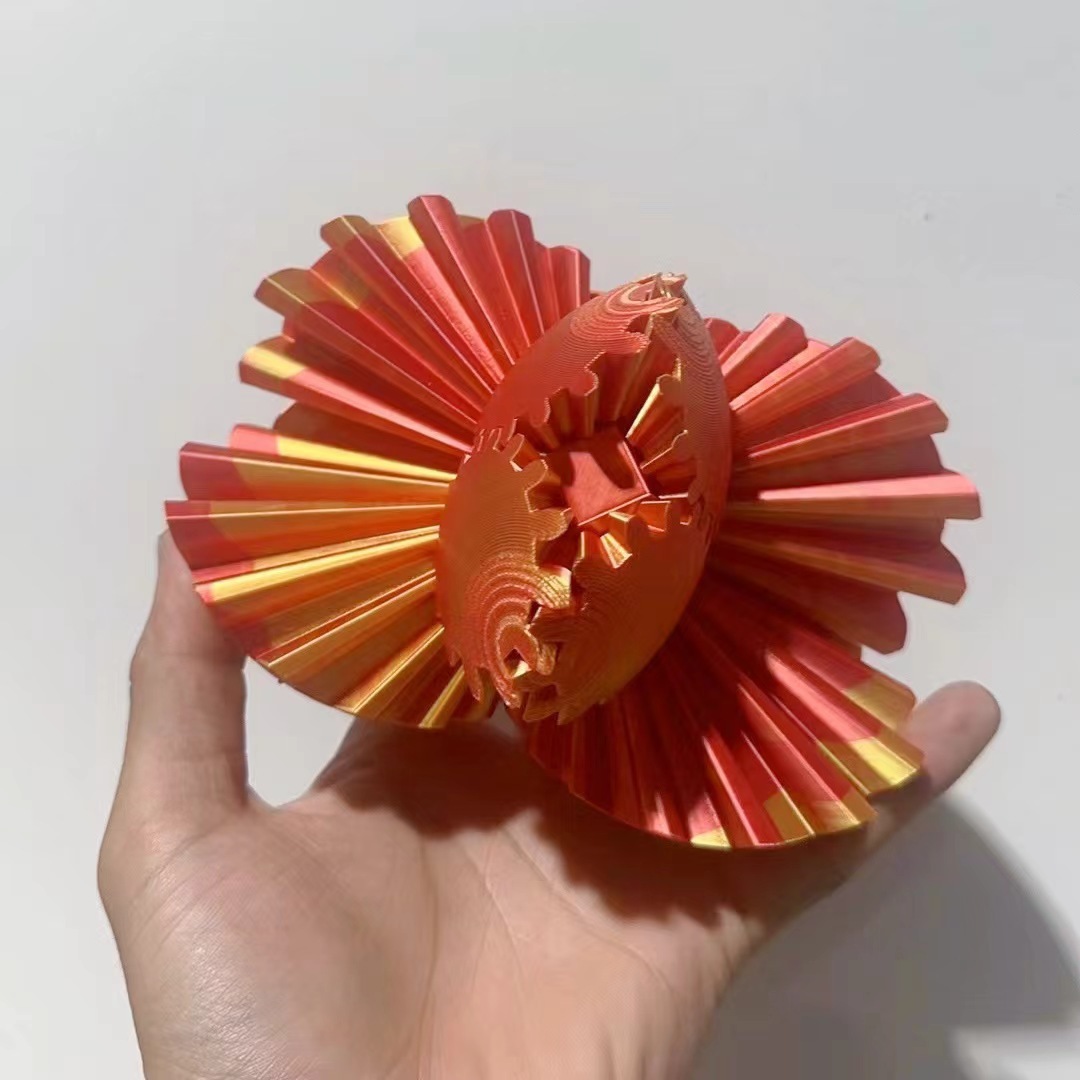 3D Printed Gear Ball Sphere Fidget-Transformable Desk Toy, Colorful Gradient, Christmas Birthday Cool Gifts for Dad Kids boy girl Ruvenbal - 