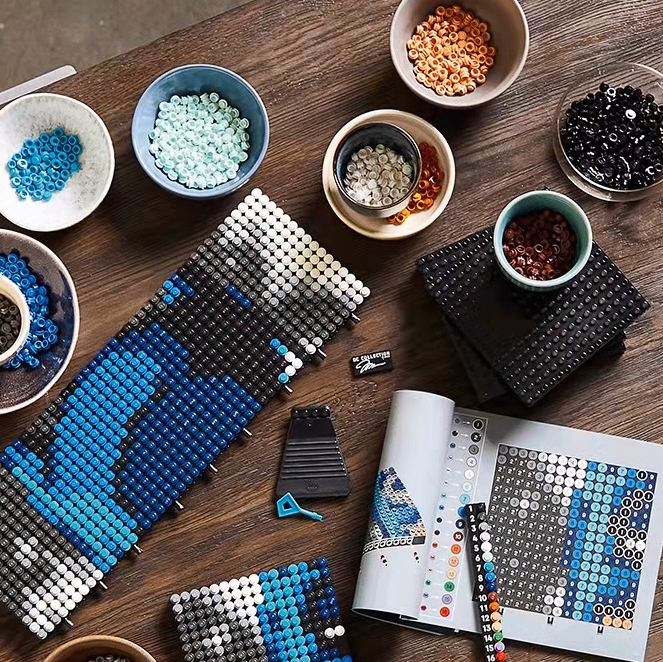 Custom DIY Pixel Brick Painting 16in Photo Mosaic Personalized Album-Style or Your Own Photo Block Art Gift for Couples, Valentine’s Day Custom Portrait - 