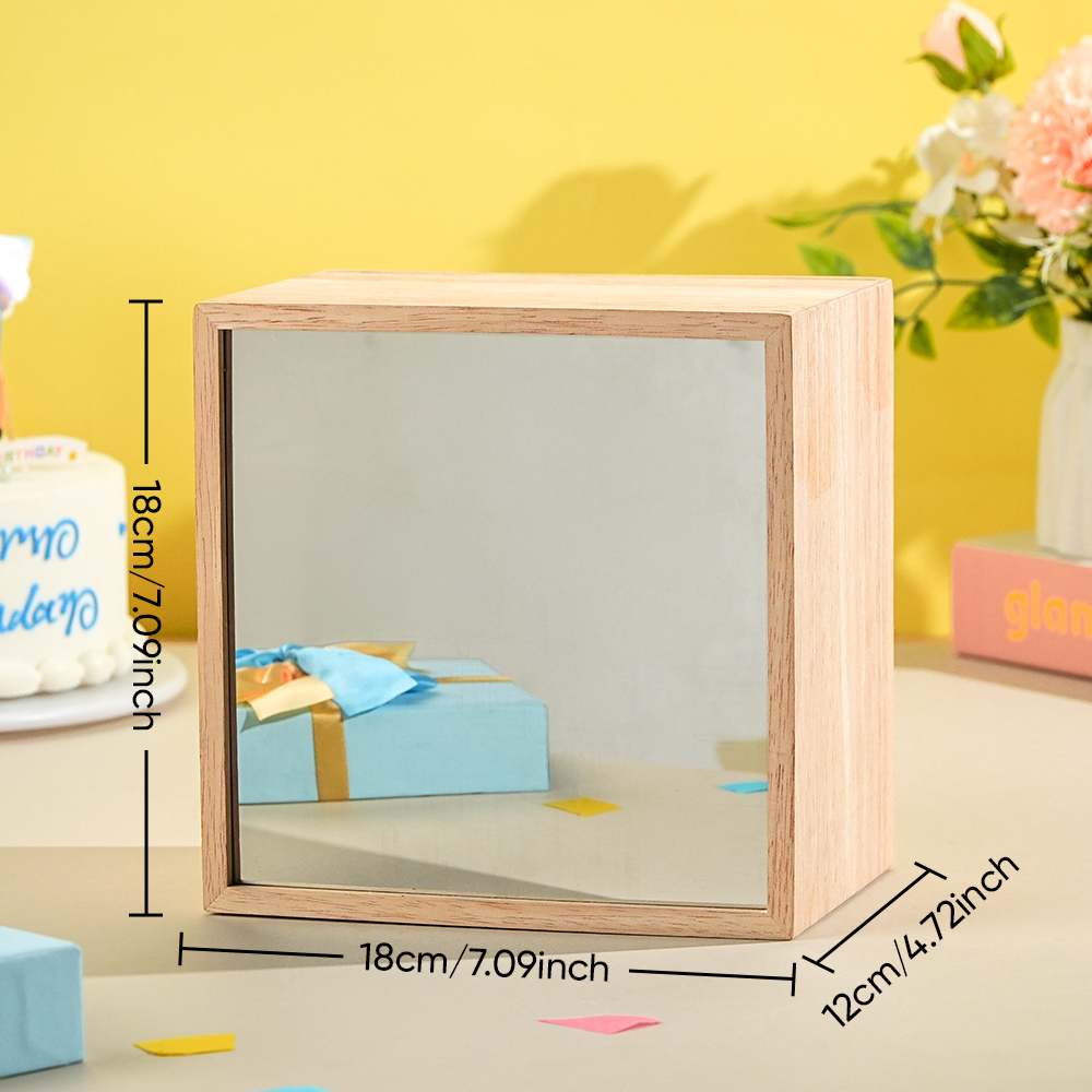 Personalized Fully Body 1 People Brick Figure Mirror Light Box Perfect Birthday Gift for Him/Kid