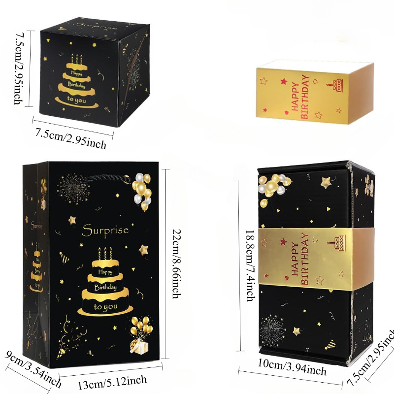 Graduation Explosion Gift Box Graduate Surprise Gift Boxes Exploding for Money Cash Holder for Congrats Grad Party - 