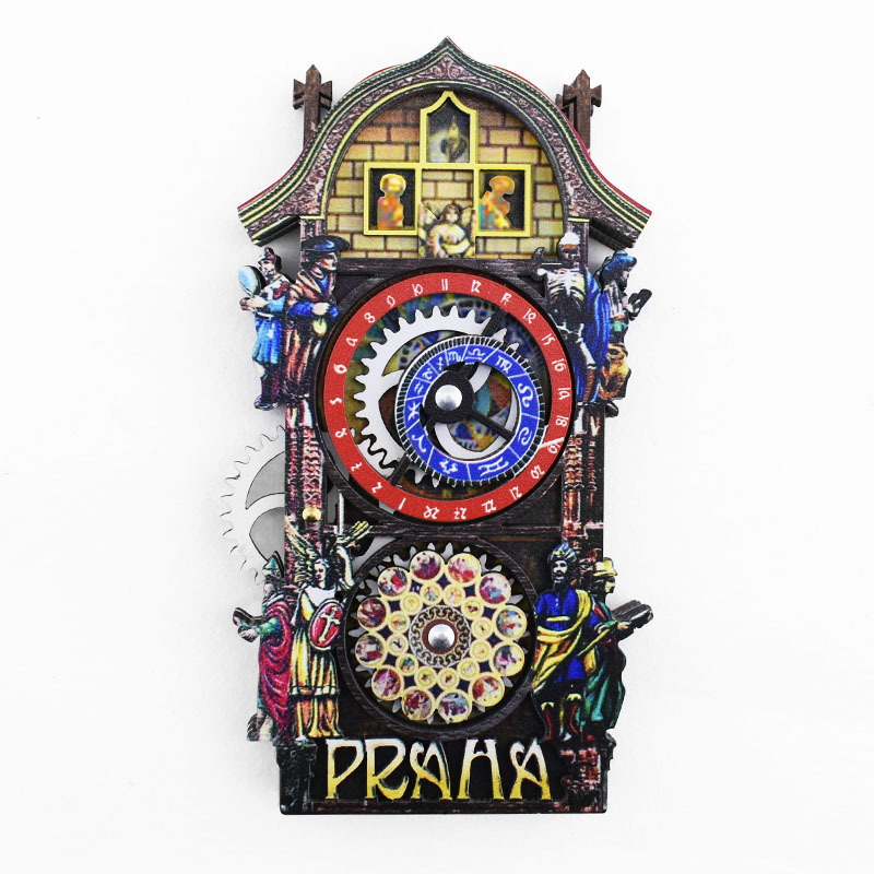 Prague Astronomical Clock Fridge Magnet Czech Republic Travel Gift - 