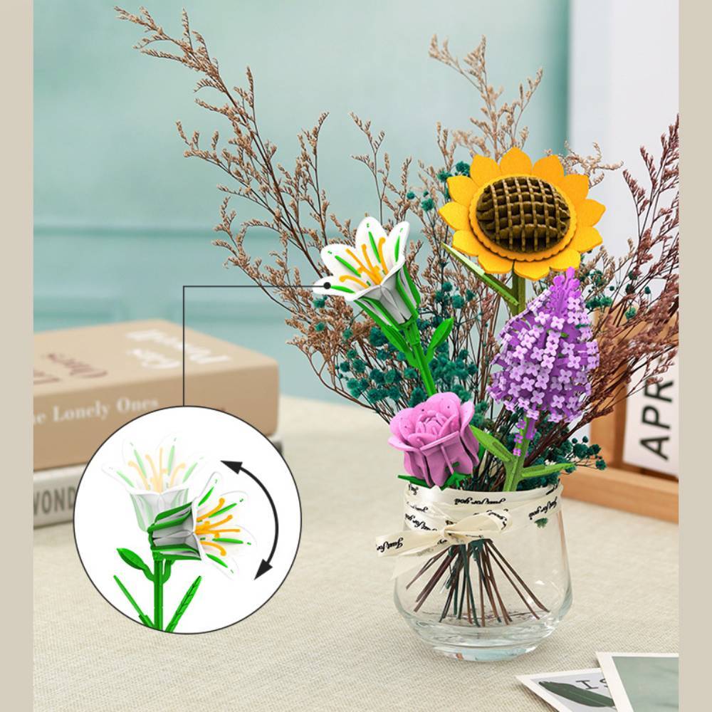 DIY Wooden Flower Puzzle 3D Puzzle Mother's Day Gifts for Mum -