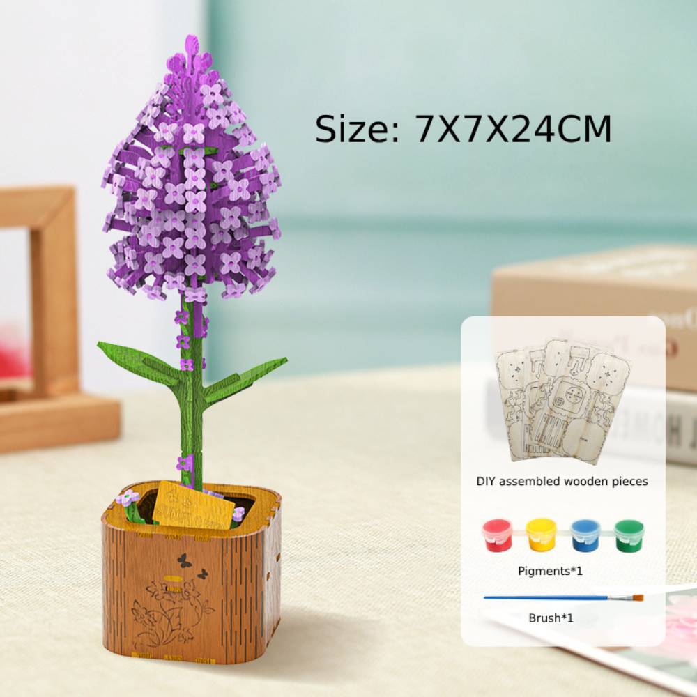 DIY Wooden Flower Puzzle 3D Puzzle Mother's Day Gifts for Mum -