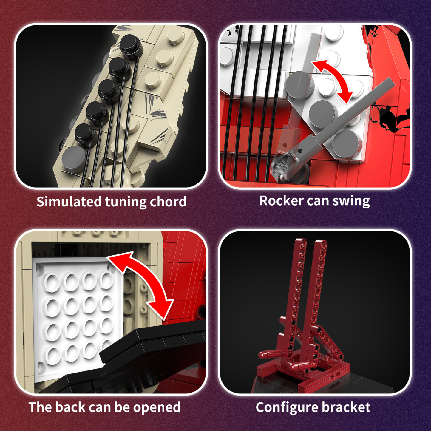 Bluetooth Brick Rock Guitar Speaker Brick Music Toy For Him Gift For Music Lovers